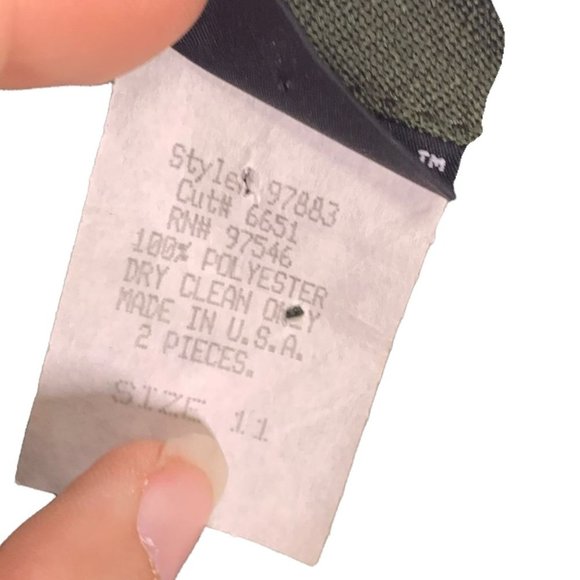 Vintage 90s Olive Green Longline Blazer Medium - Picture 4 of 9